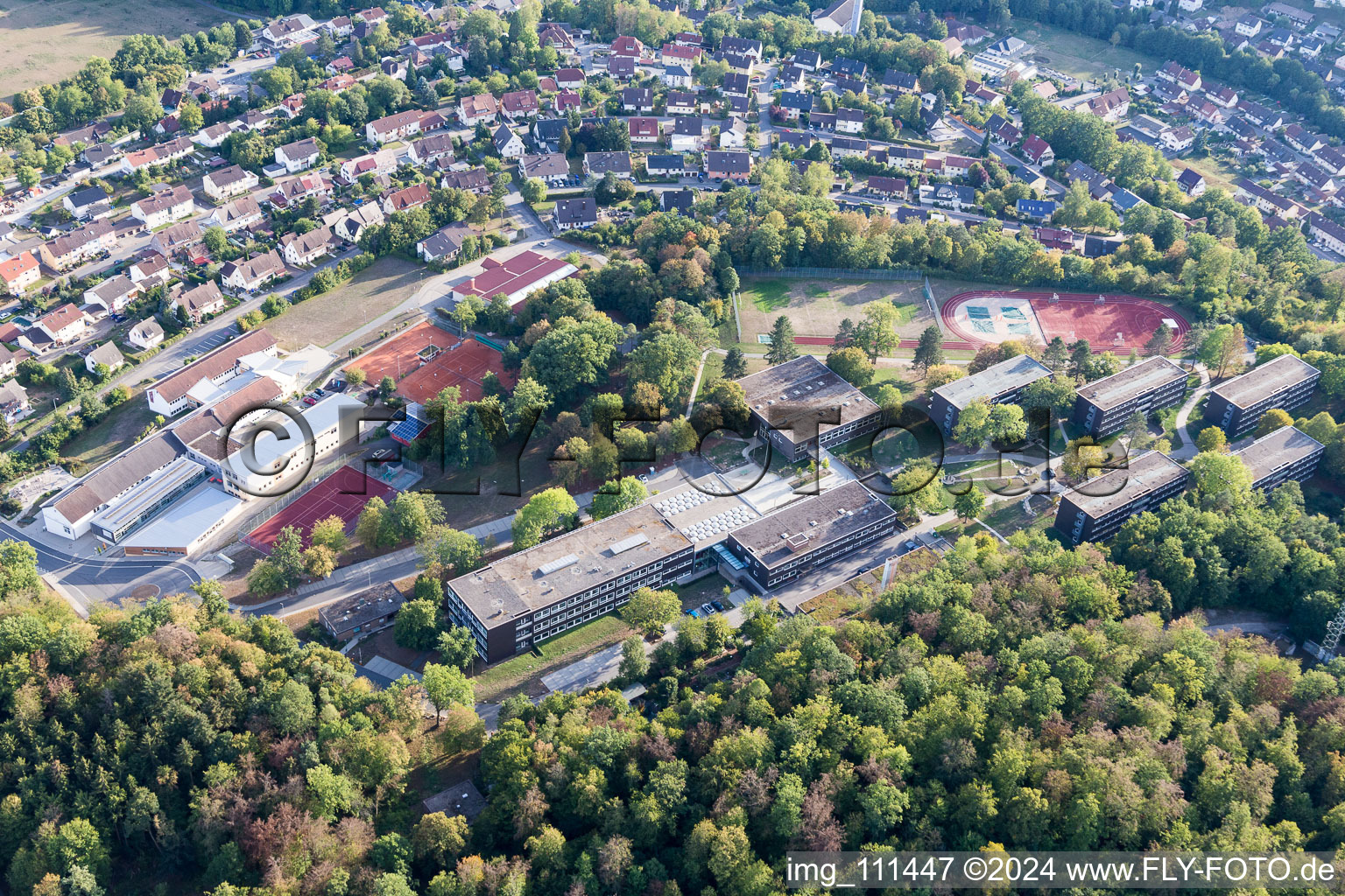 Aerial photograpy of Adelsheim in the state Baden-Wuerttemberg, Germany