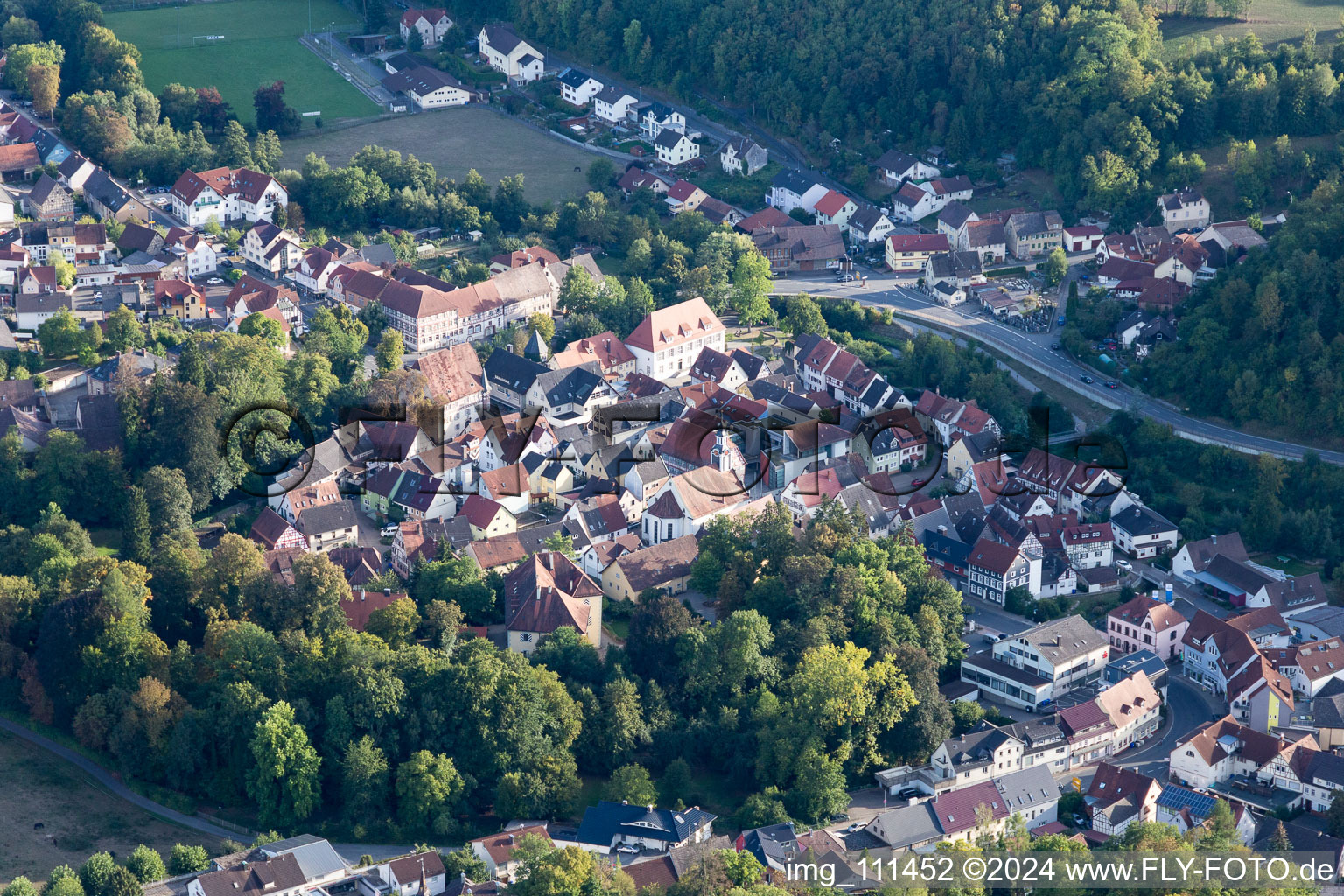 Adelsheim in the state Baden-Wuerttemberg, Germany out of the air