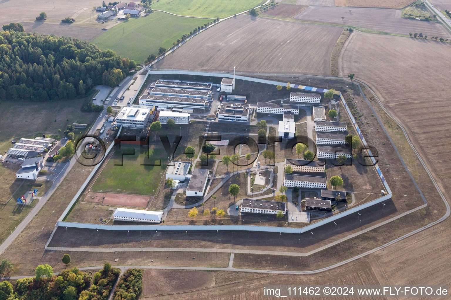 Correctional facility, better up here than down there in Adelsheim in the state Baden-Wuerttemberg, Germany out of the air