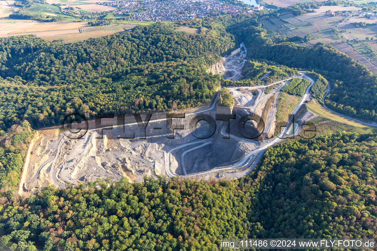 Quarry in Gundelsheim in the state Baden-Wuerttemberg, Germany