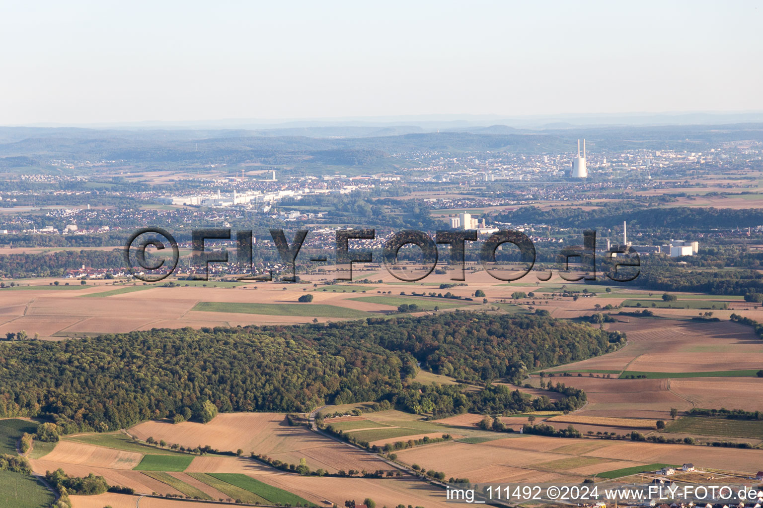 From the north in Neckarsulm in the state Baden-Wuerttemberg, Germany