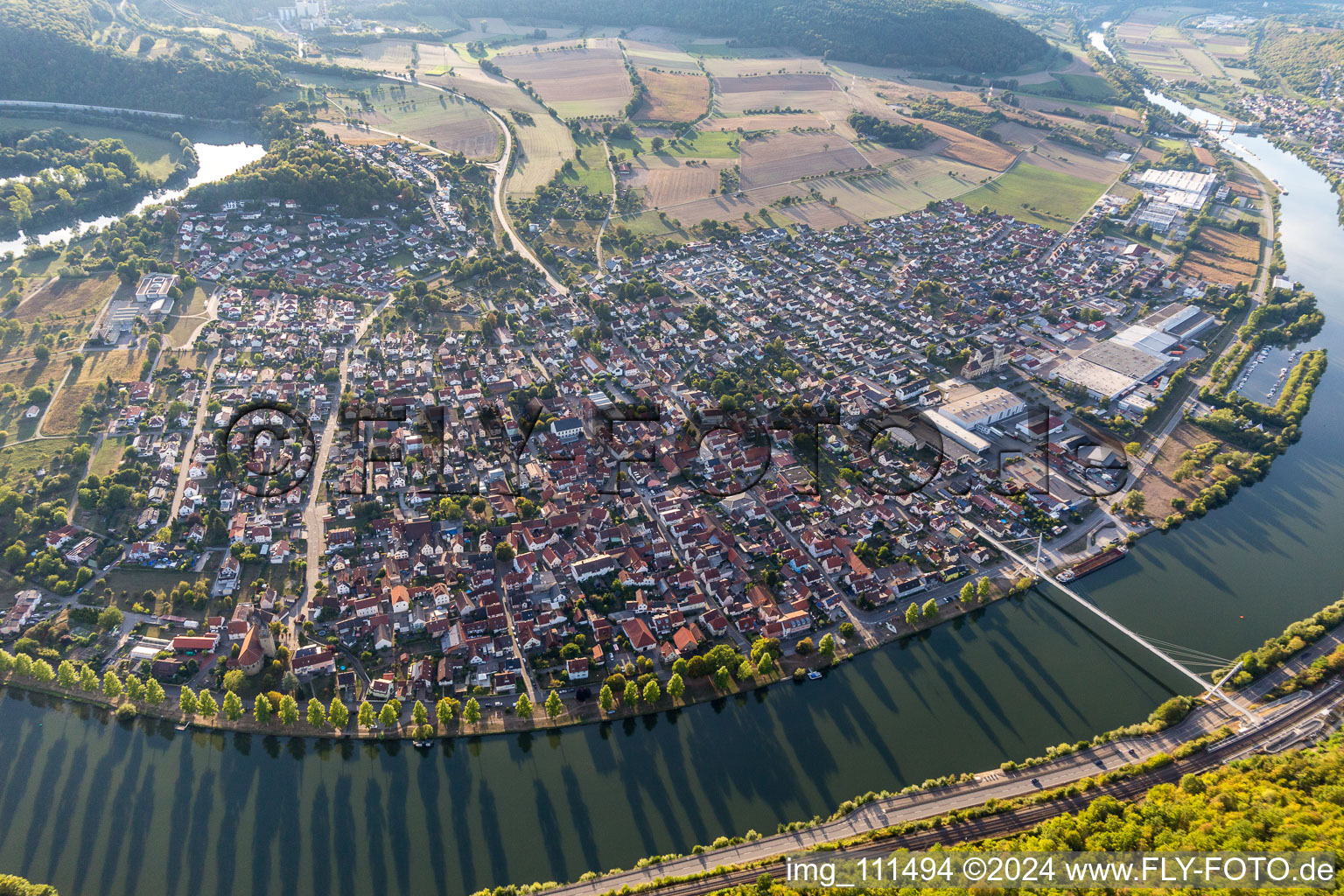 On the Neckar in Haßmersheim in the state Baden-Wuerttemberg, Germany