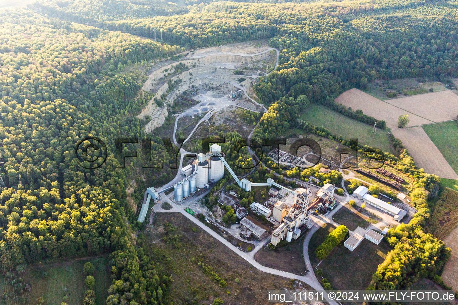 Quarry in Haßmersheim in the state Baden-Wuerttemberg, Germany