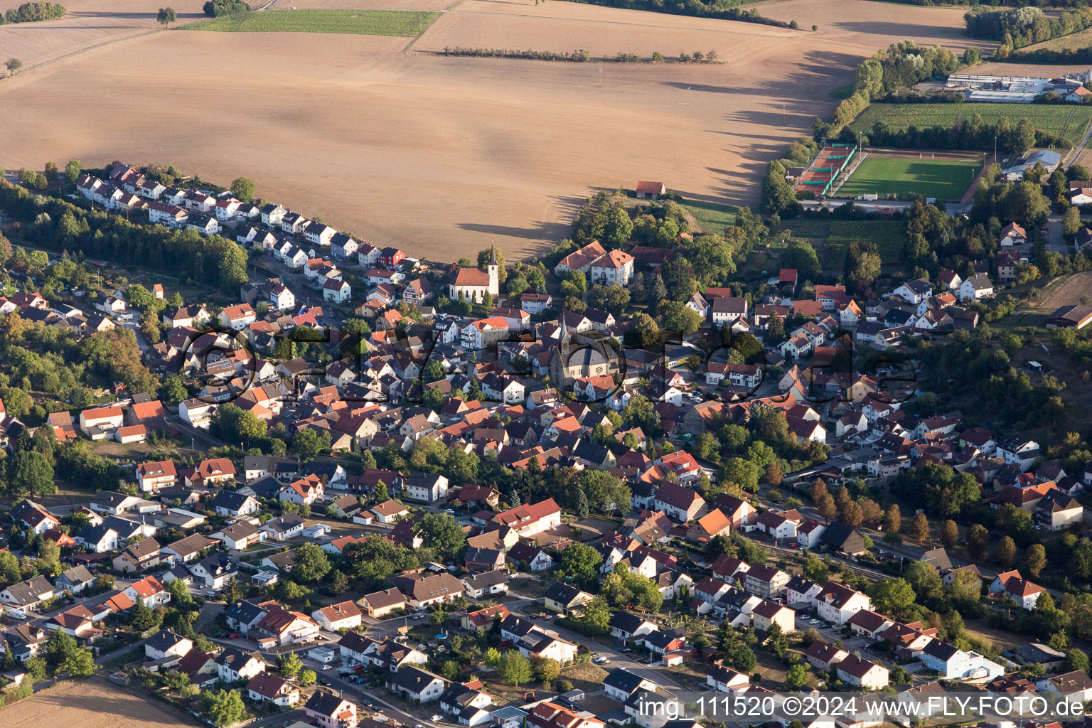 Aerial photograpy of District Obergimpern in Bad Rappenau in the state Baden-Wuerttemberg, Germany