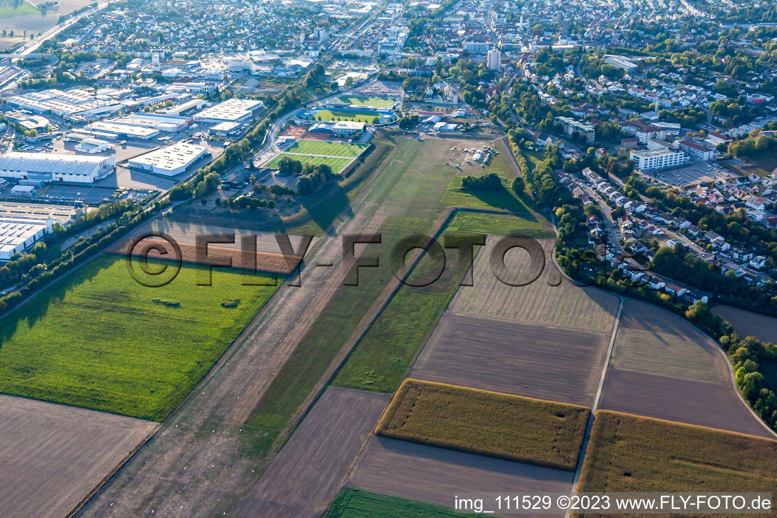 Gliding area in the district Rohrbach in Sinsheim in the state Baden-Wuerttemberg, Germany