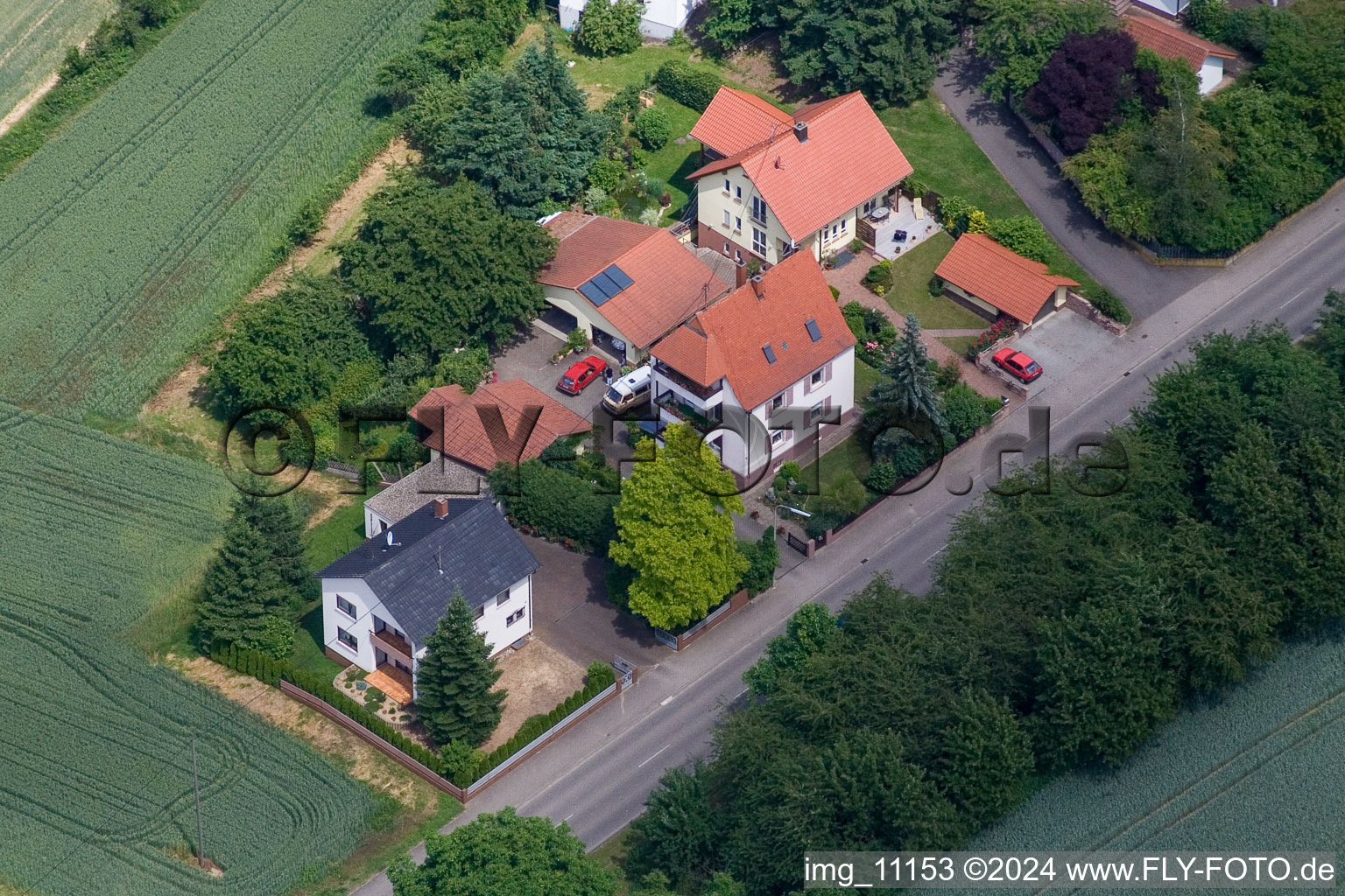 Drone recording of Hergersweiler in the state Rhineland-Palatinate, Germany