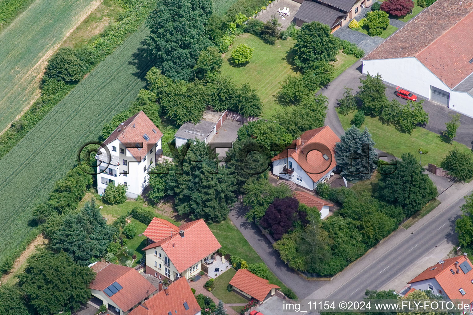 Drone image of Hergersweiler in the state Rhineland-Palatinate, Germany