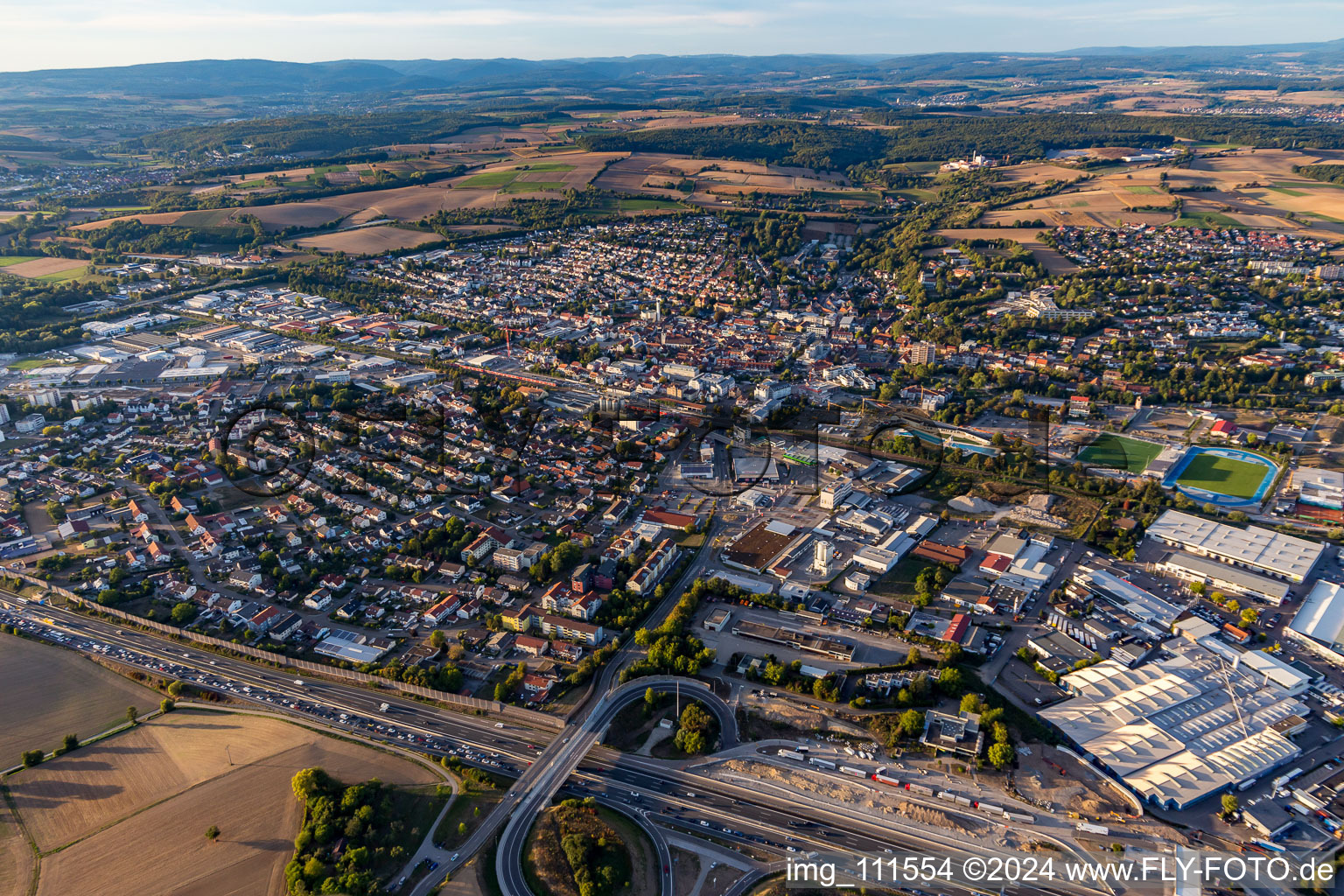 From the south in Sinsheim in the state Baden-Wuerttemberg, Germany