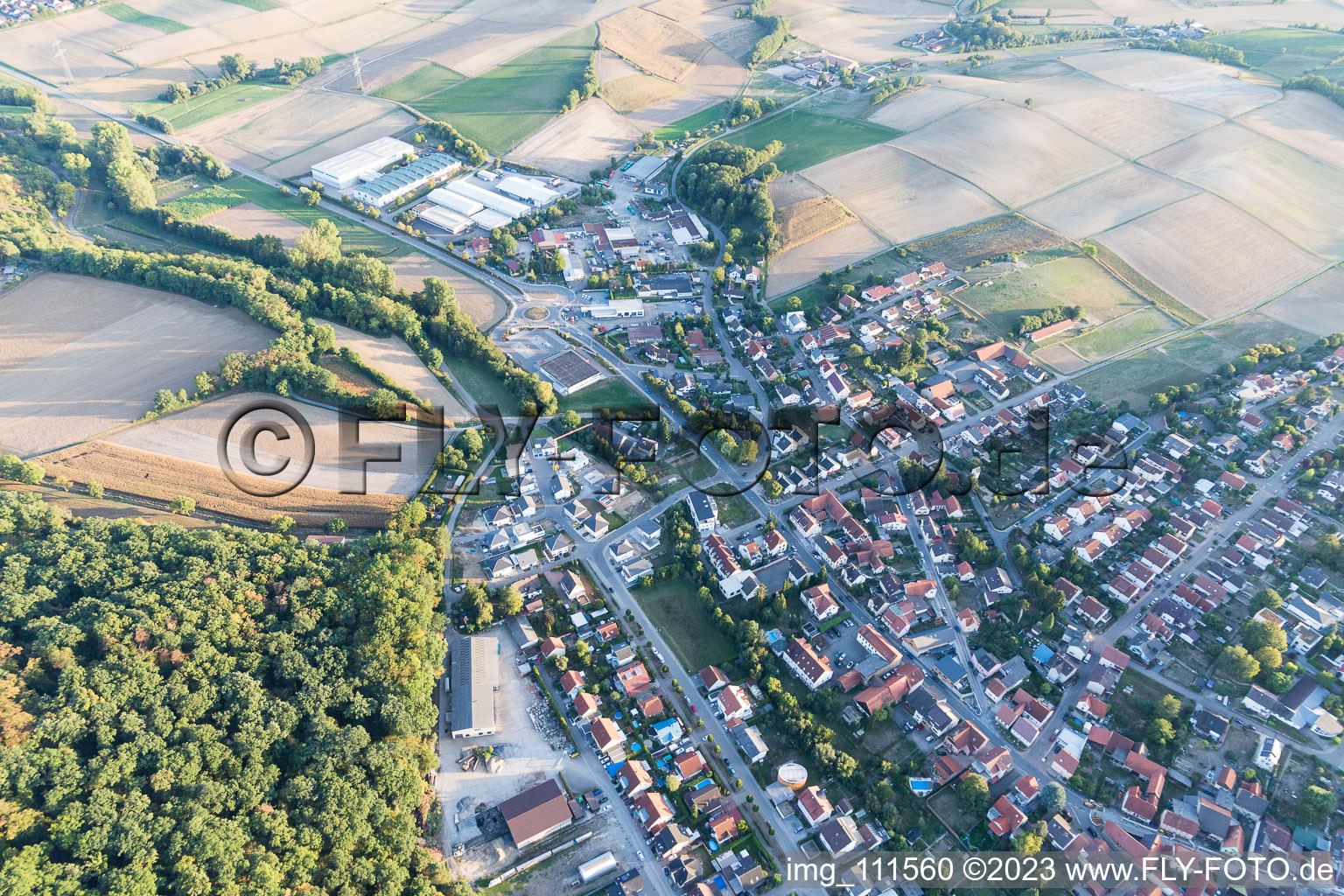 Aerial view of Michelfeld in the state Baden-Wuerttemberg, Germany