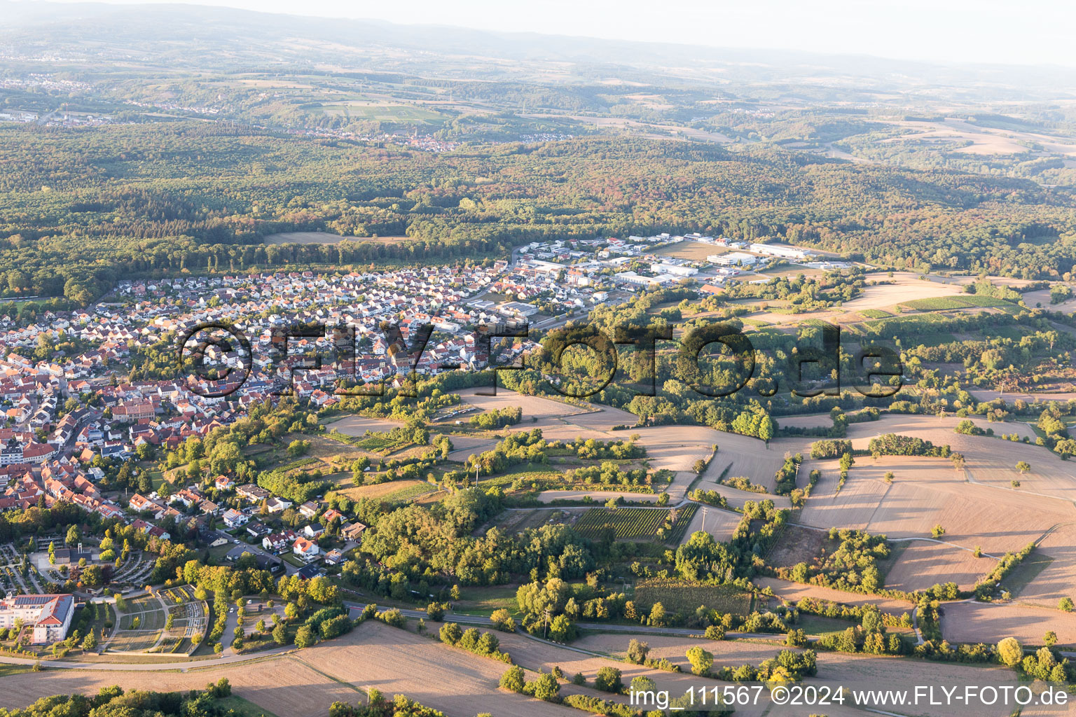 Östringen in the state Baden-Wuerttemberg, Germany from the drone perspective