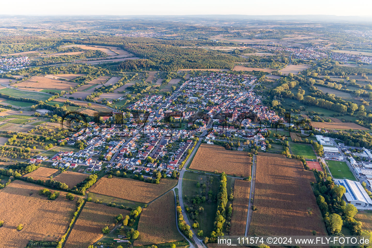 District Stettfeld in Ubstadt-Weiher in the state Baden-Wuerttemberg, Germany