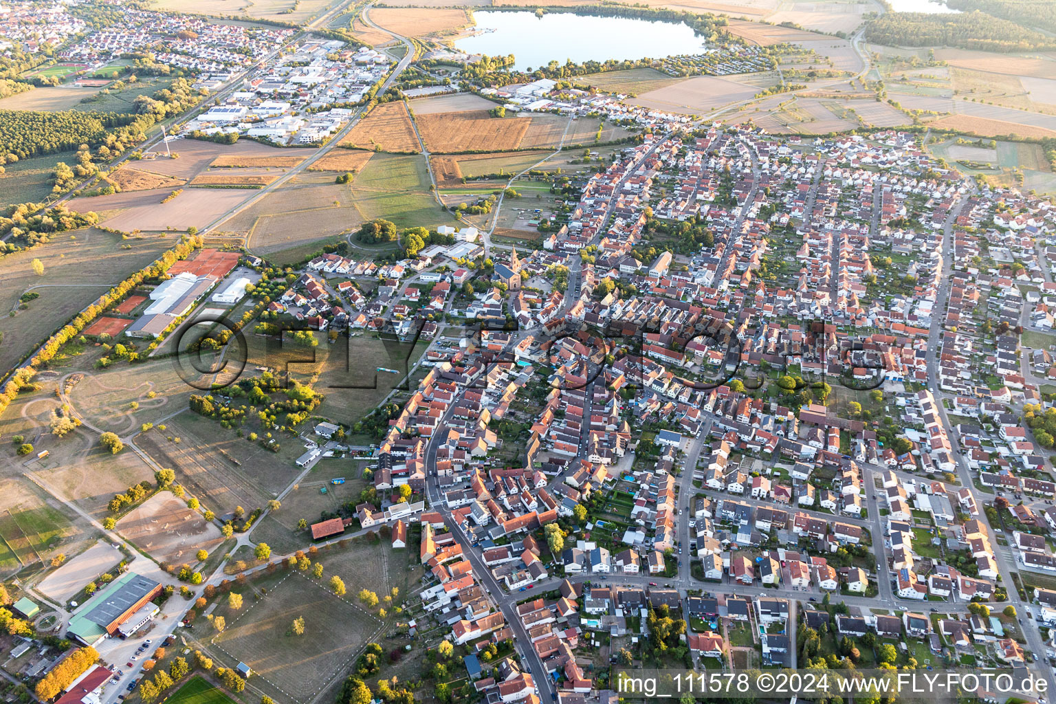 District Weiher in Ubstadt-Weiher in the state Baden-Wuerttemberg, Germany