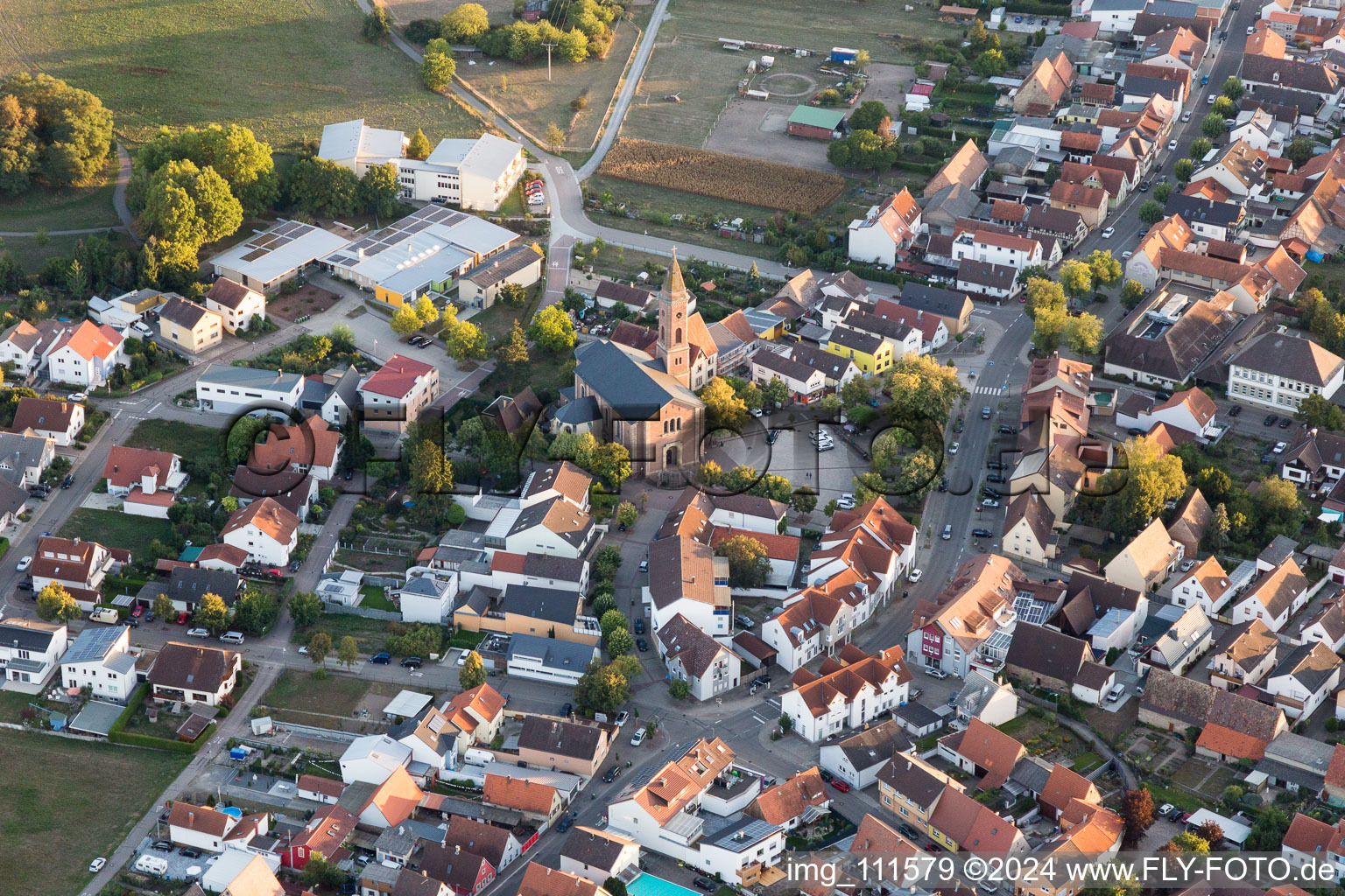 Parish Church us in the district Weiher in Ubstadt-Weiher in the state Baden-Wuerttemberg, Germany