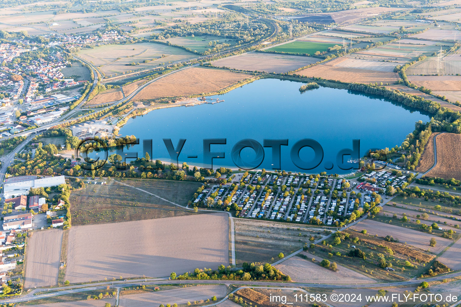 Hardtsee leisure center in the district Ubstadt in Ubstadt-Weiher in the state Baden-Wuerttemberg, Germany