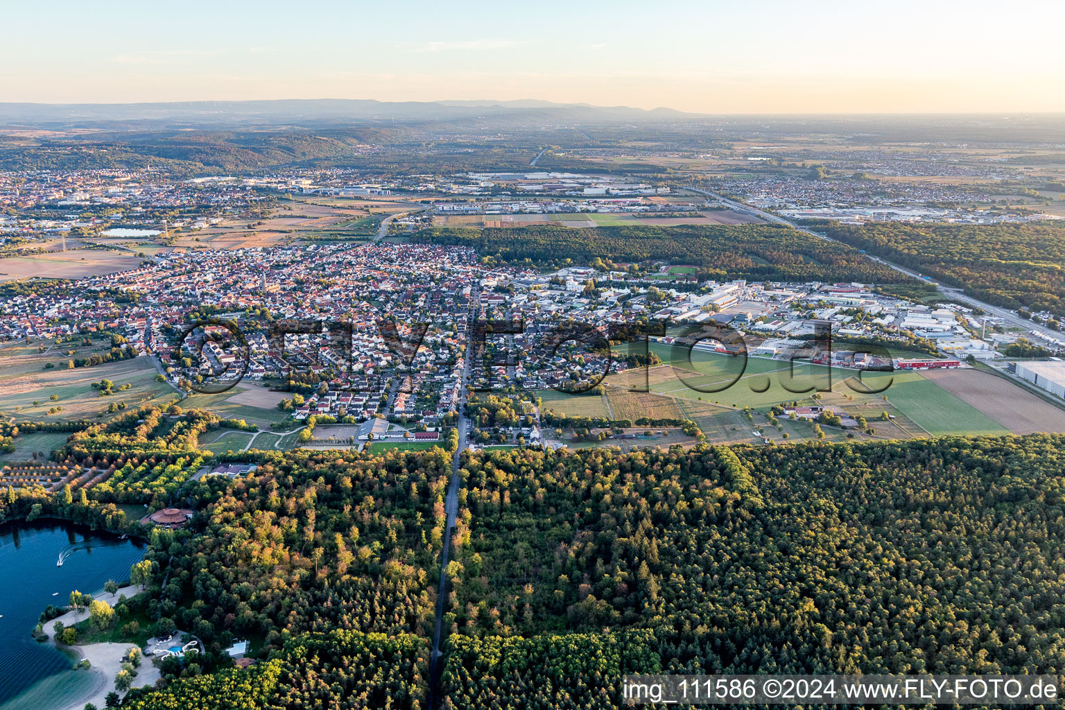 Bird's eye view of Forst in the state Baden-Wuerttemberg, Germany