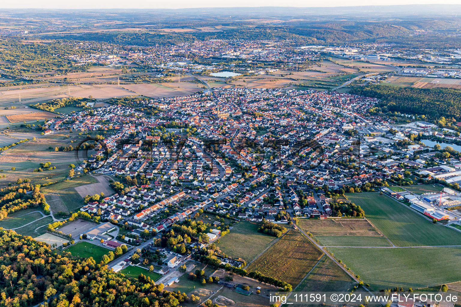 Drone image of Forst in the state Baden-Wuerttemberg, Germany