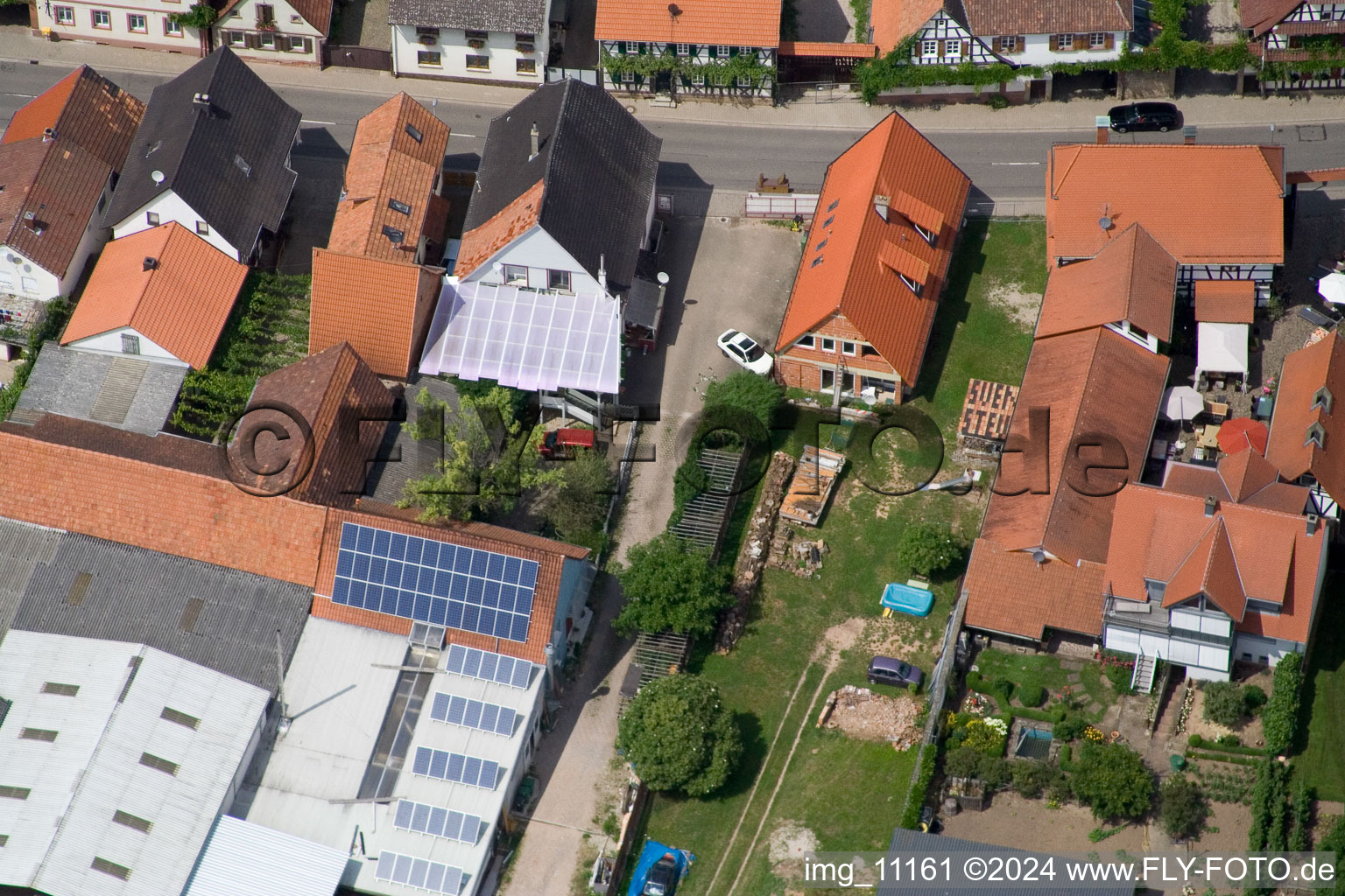 Aerial view of Winden in the state Rhineland-Palatinate, Germany