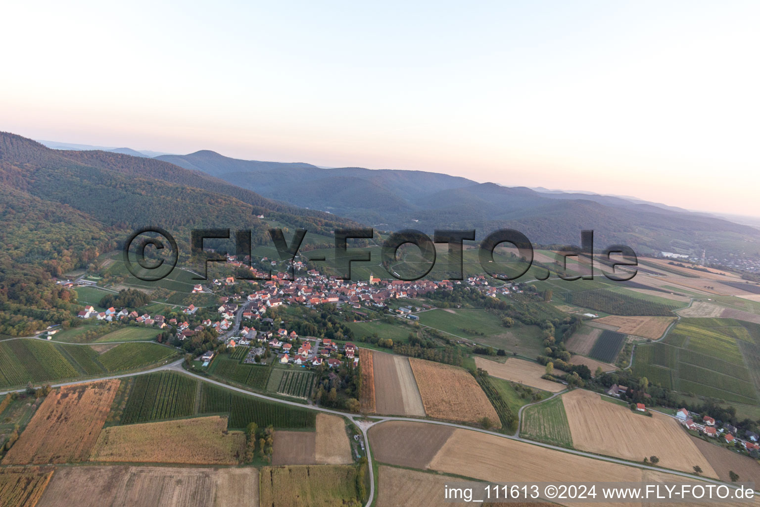 Drone image of Rott in the state Bas-Rhin, France