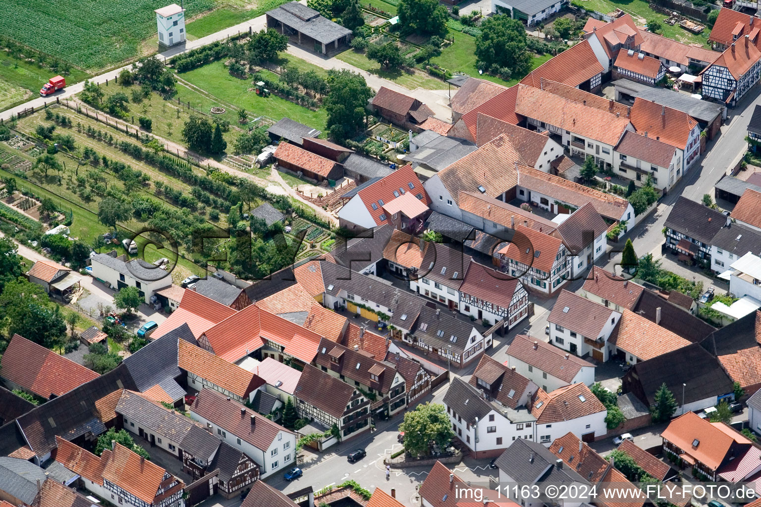 Oblique view of Winden in the state Rhineland-Palatinate, Germany