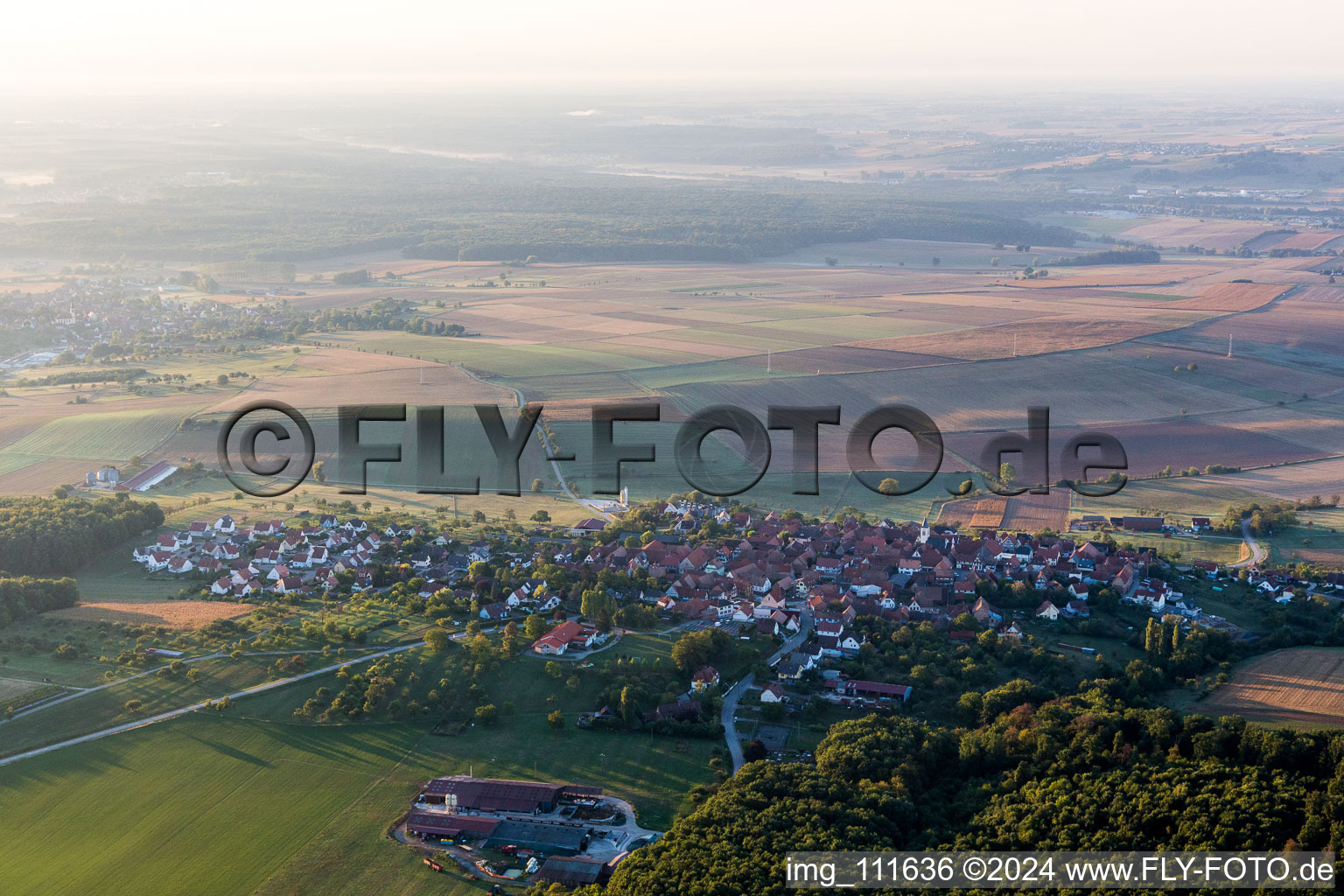 Engwiller in the state Bas-Rhin, France out of the air