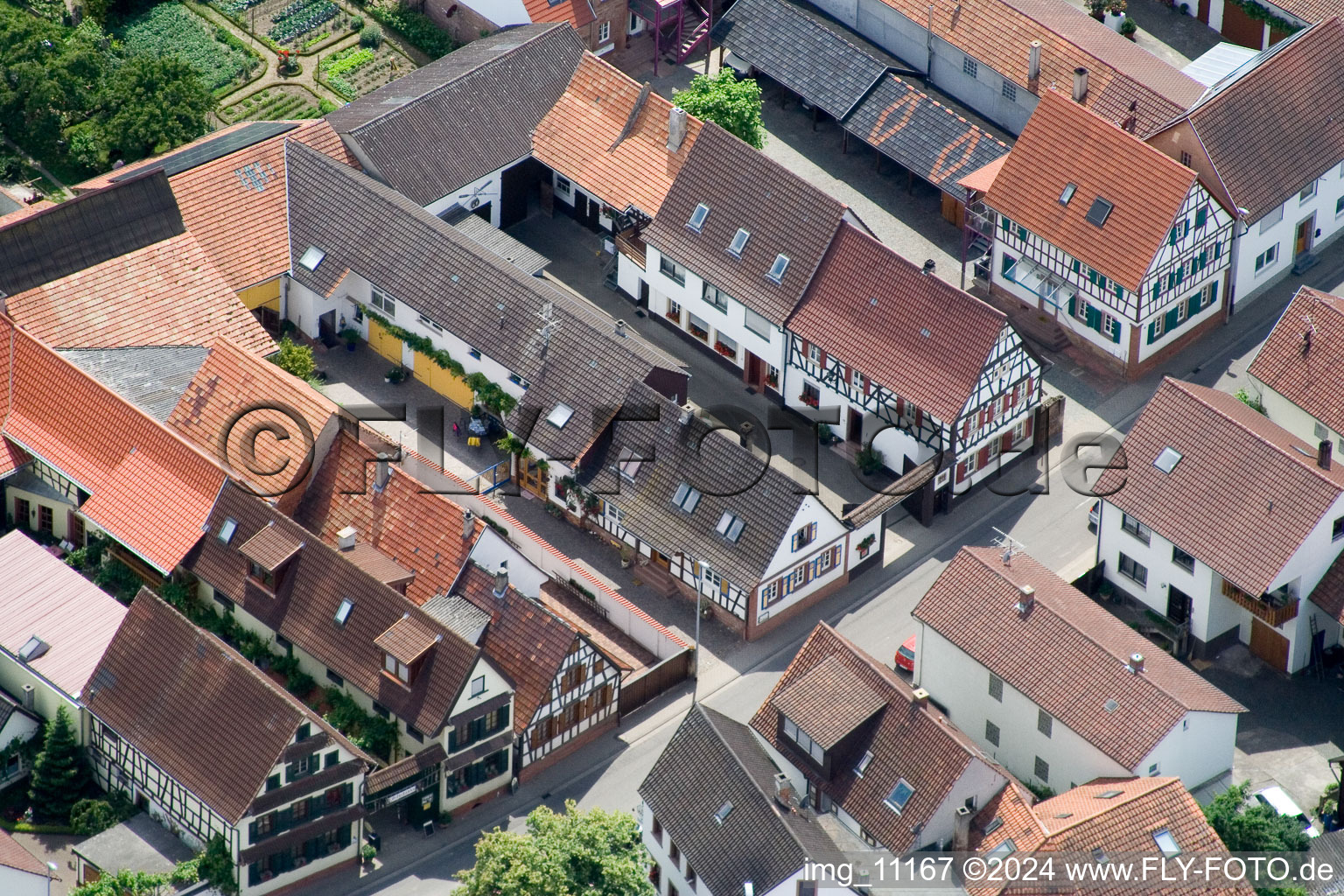 Winden in the state Rhineland-Palatinate, Germany from the plane