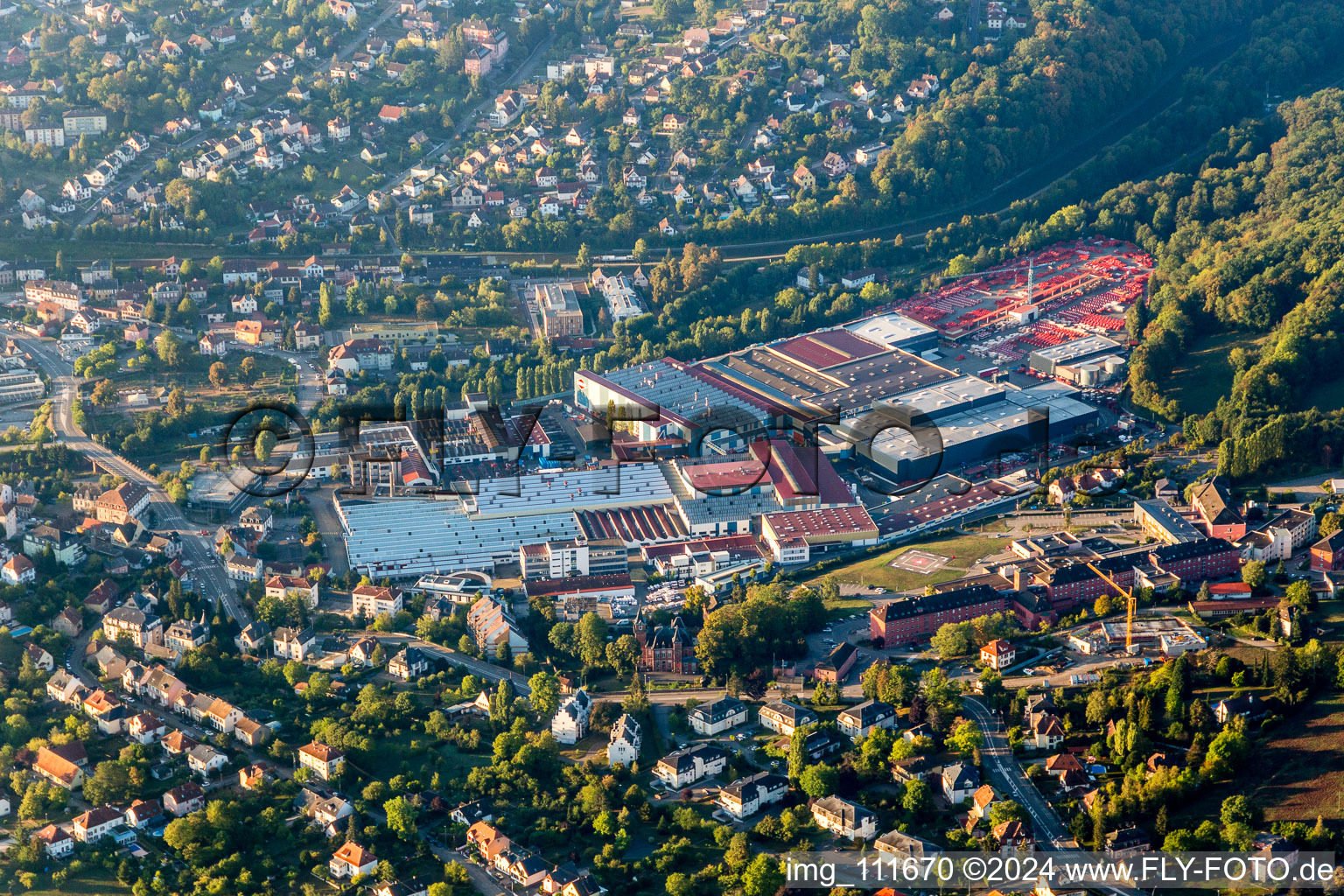 Oblique view of Saverne in the state Bas-Rhin, France