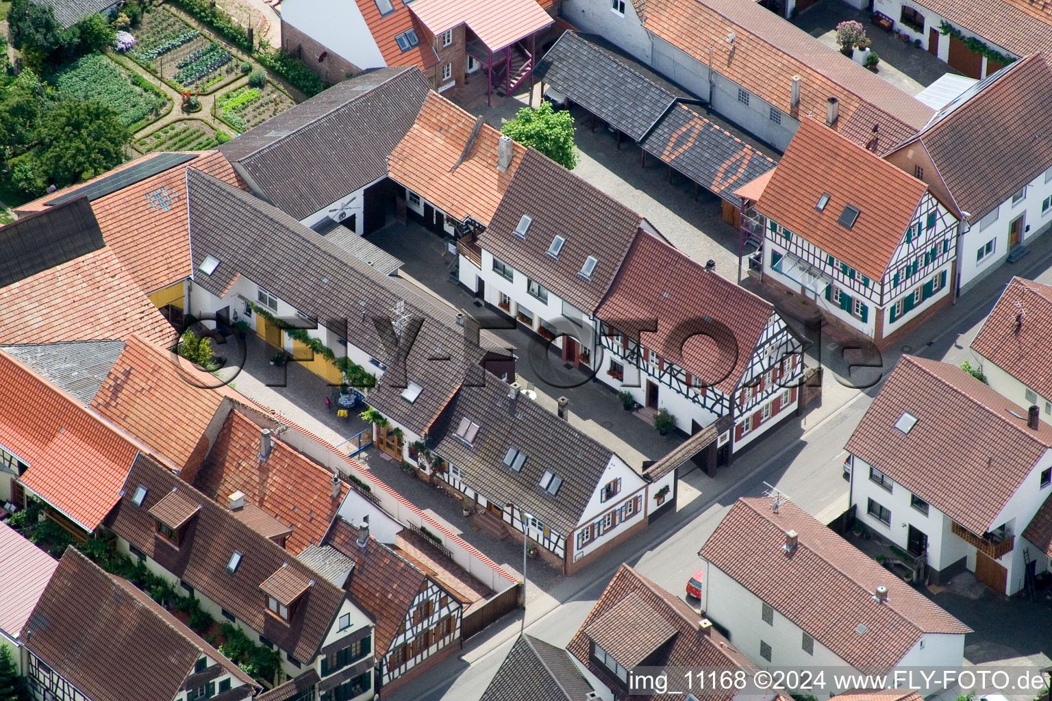 Bird's eye view of Winden in the state Rhineland-Palatinate, Germany