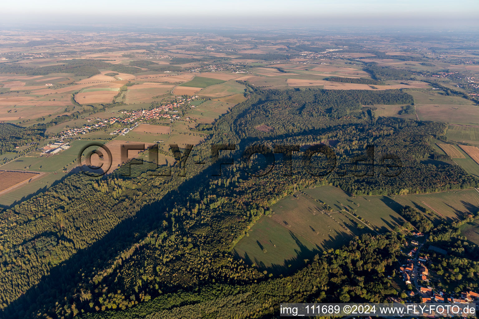 Aerial photograpy of Eschbourg in the state Bas-Rhin, France