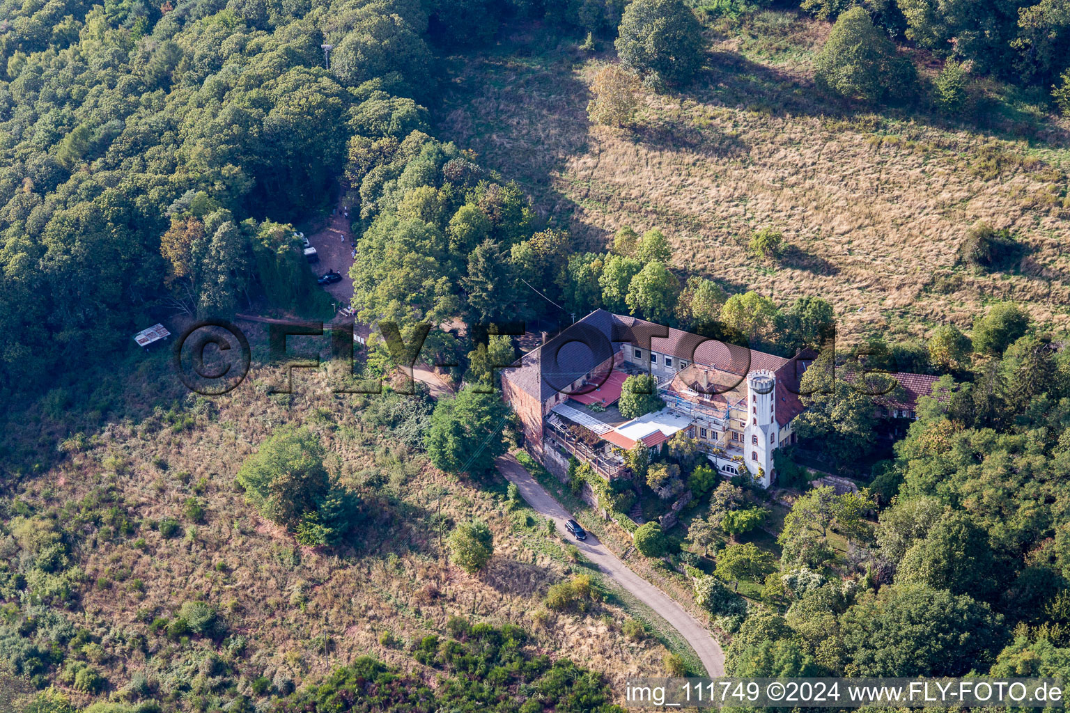 Leinsweiler in the state Rhineland-Palatinate, Germany from the plane