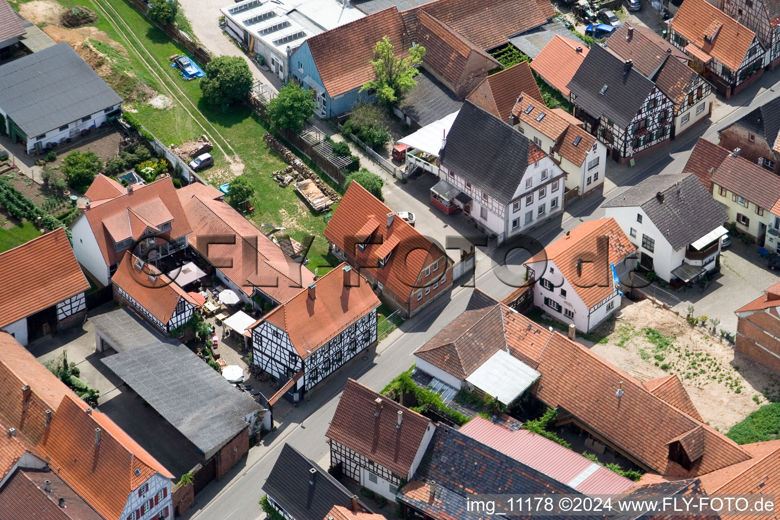 Aerial view of Winden in the state Rhineland-Palatinate, Germany