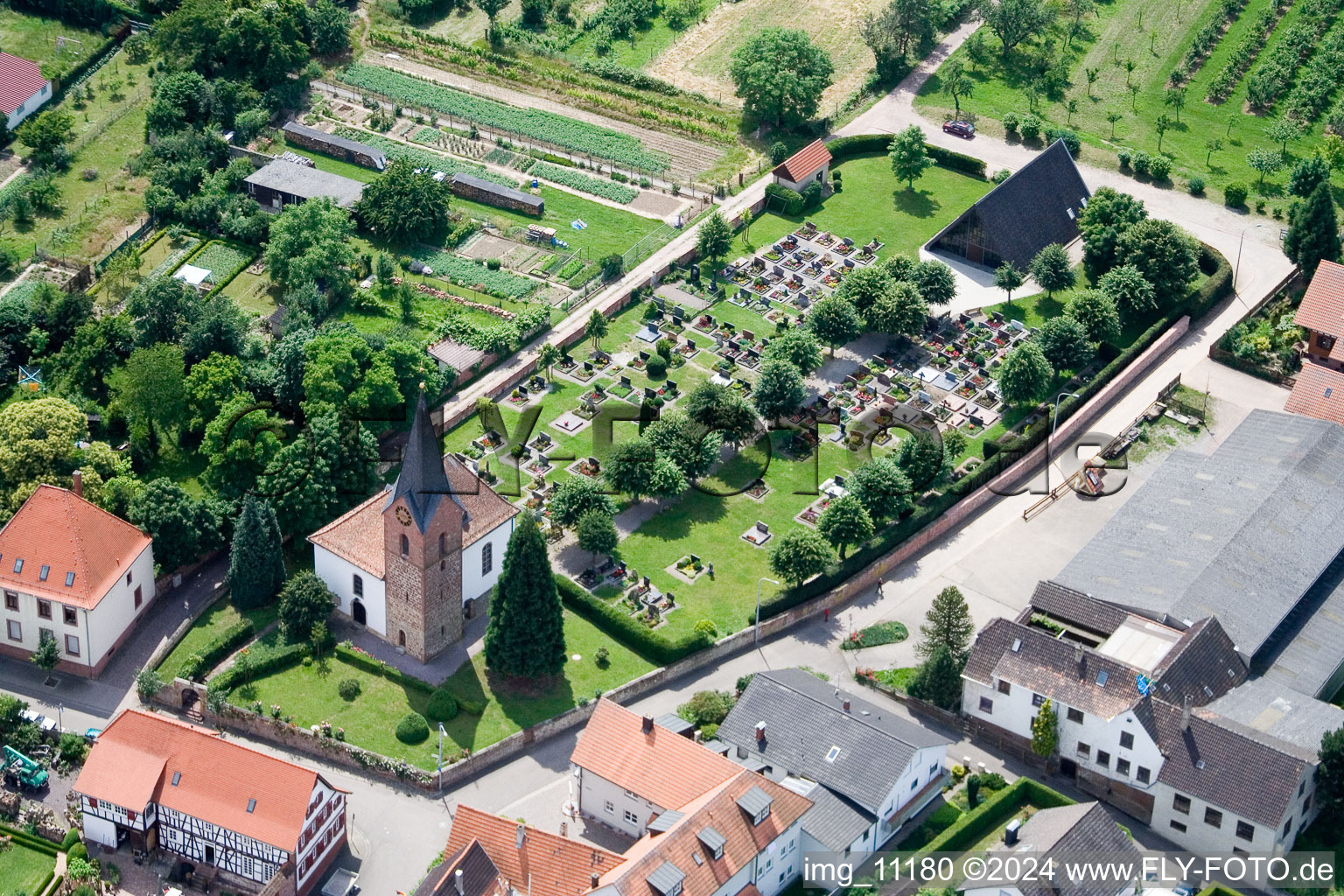 Oblique view of Winden in the state Rhineland-Palatinate, Germany