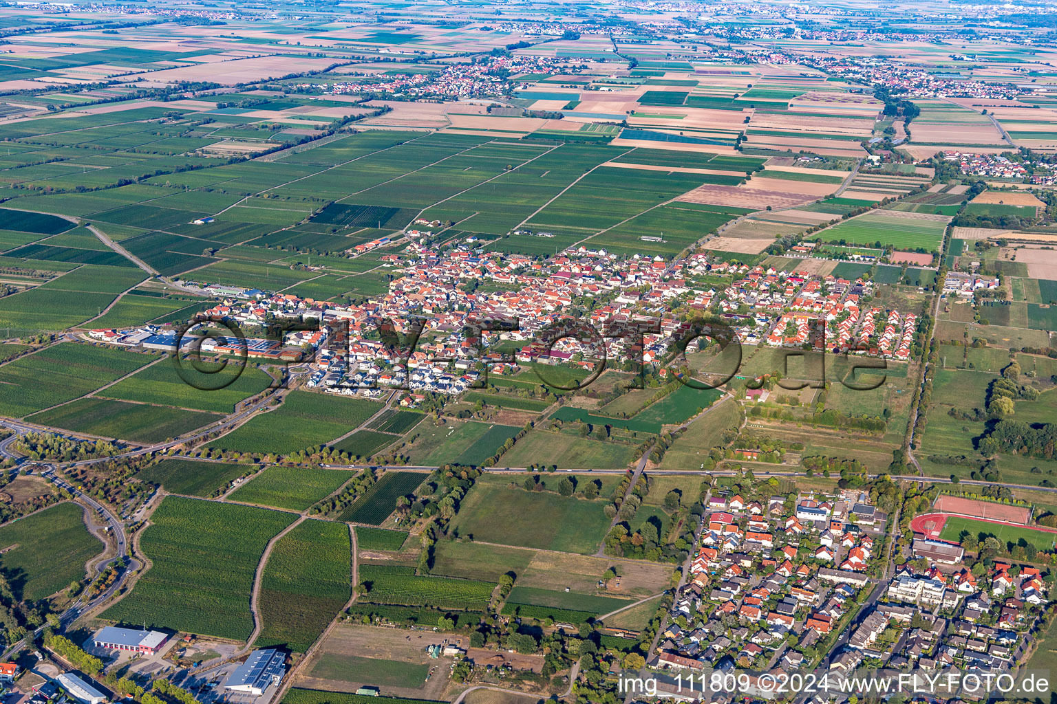 District Niederkirchen in Niederkirchen bei Deidesheim in the state Rhineland-Palatinate, Germany