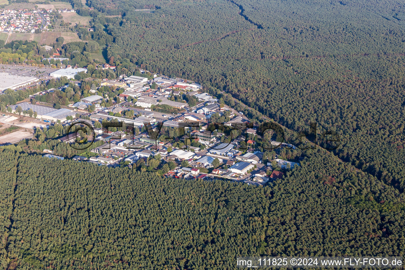 Industrial area south in Haßloch in the state Rhineland-Palatinate, Germany