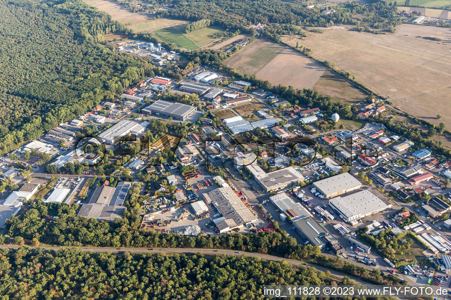 Industrial area in Altenschemel in the district Speyerdorf in Neustadt an der Weinstraße in the state Rhineland-Palatinate, Germany