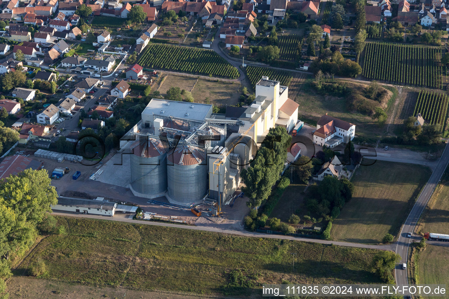 Bird's eye view of Freimersheim in the state Rhineland-Palatinate, Germany