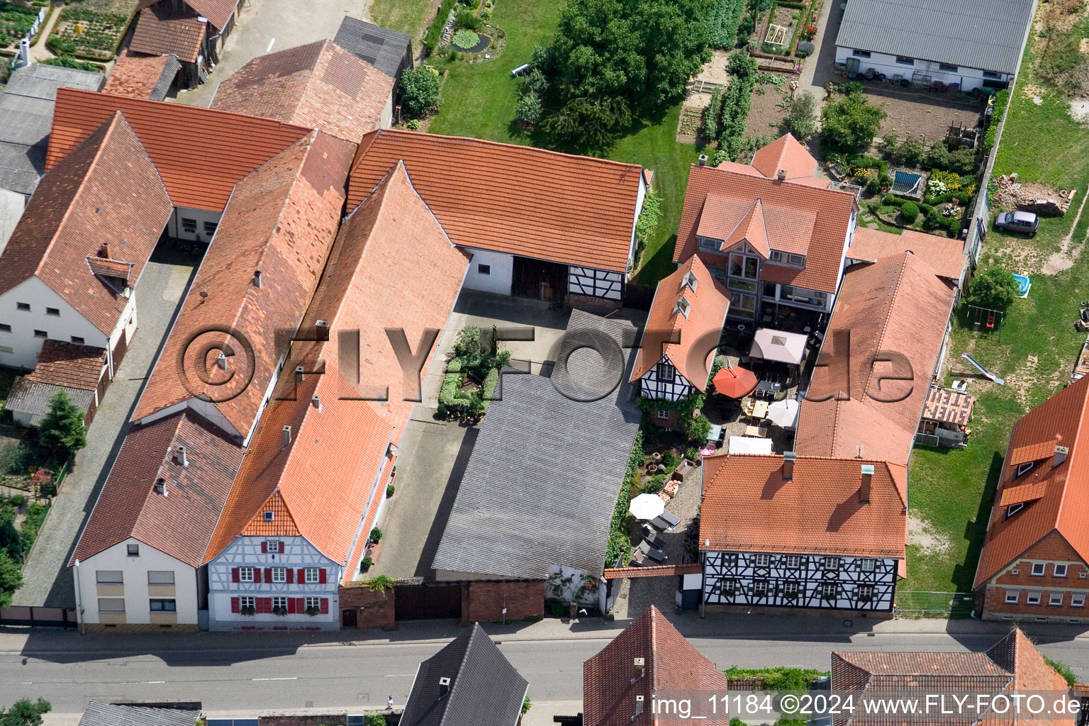 Winden in the state Rhineland-Palatinate, Germany from the plane