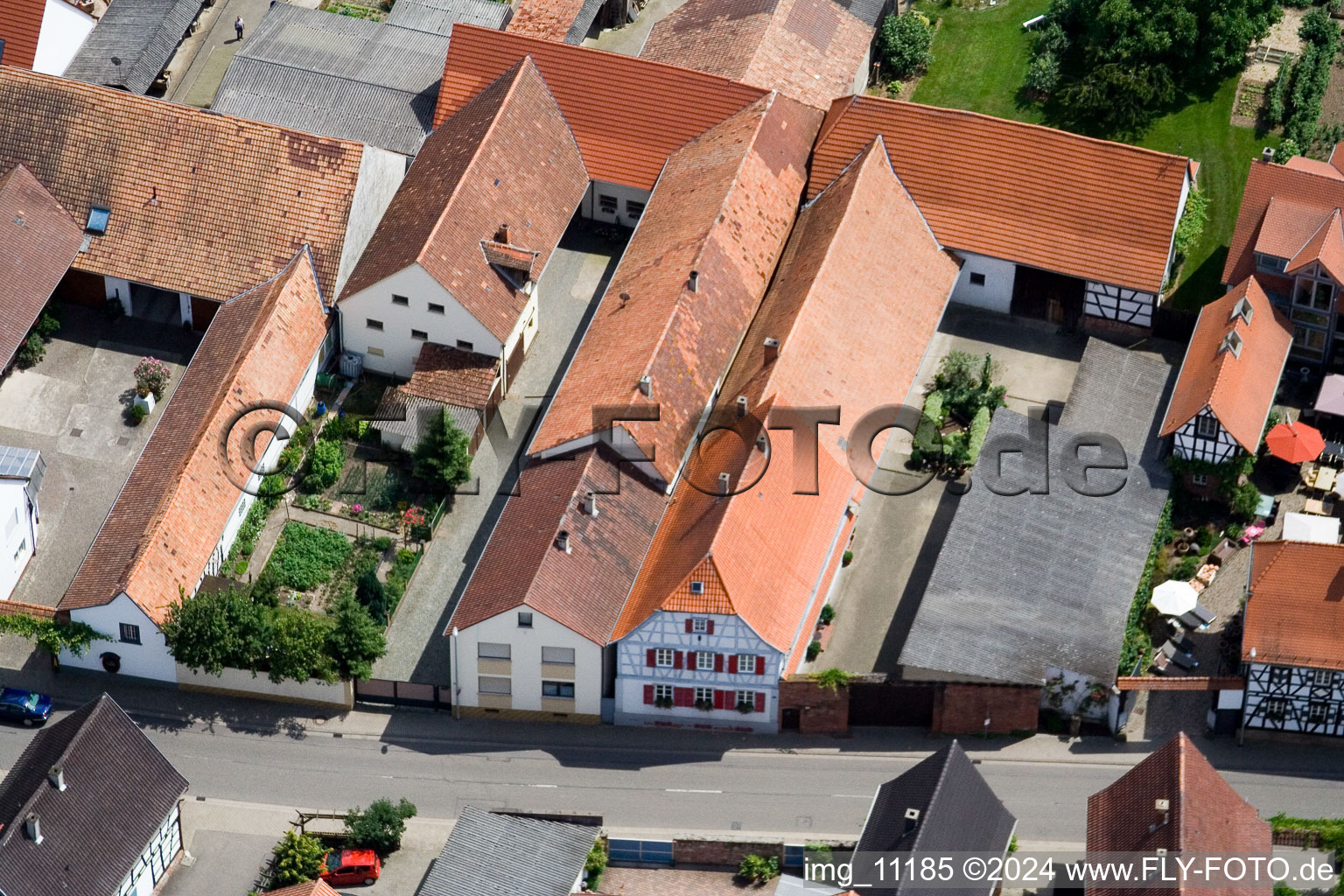 Bird's eye view of Winden in the state Rhineland-Palatinate, Germany