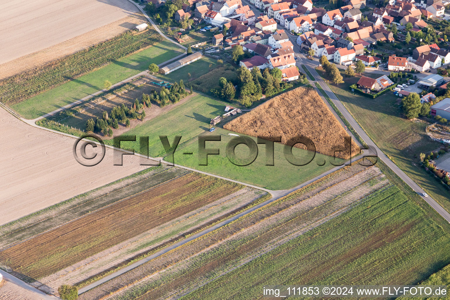 Hatzenbühl in the state Rhineland-Palatinate, Germany seen from a drone