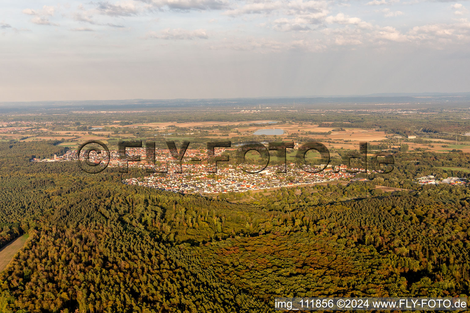 Oblique view of Kandel in the state Rhineland-Palatinate, Germany