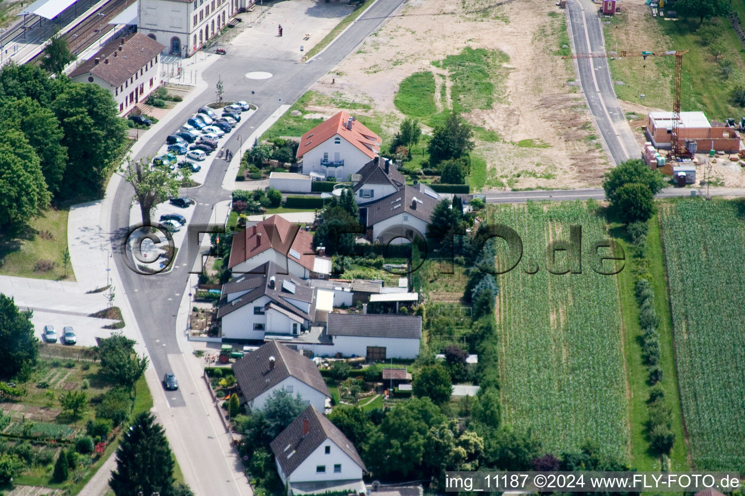 Drone recording of Winden in the state Rhineland-Palatinate, Germany