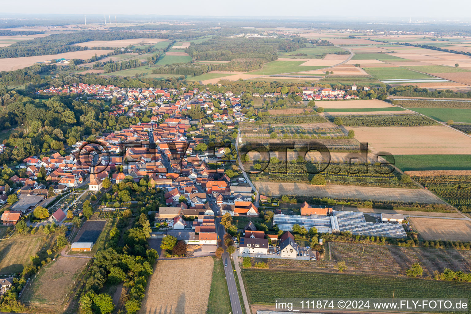 Winden in the state Rhineland-Palatinate, Germany from a drone