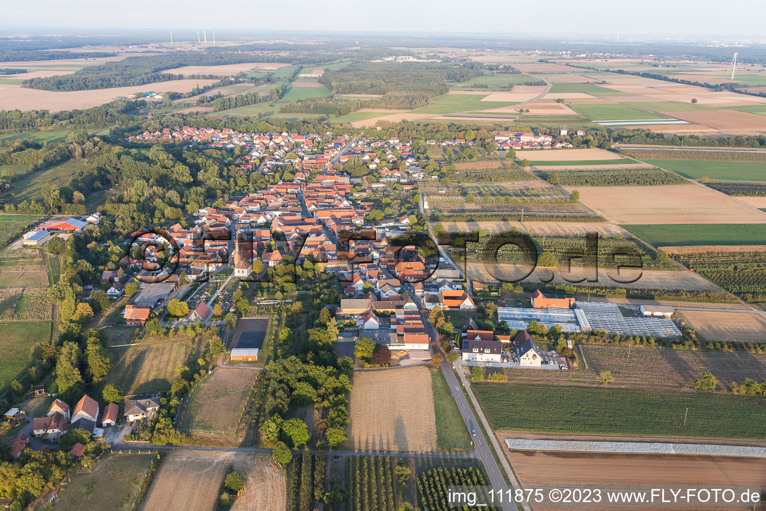 Winden in the state Rhineland-Palatinate, Germany seen from a drone