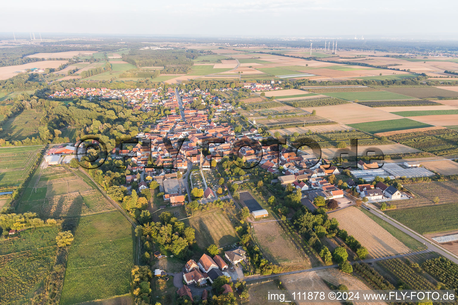 Aerial photograpy of Winden in the state Rhineland-Palatinate, Germany