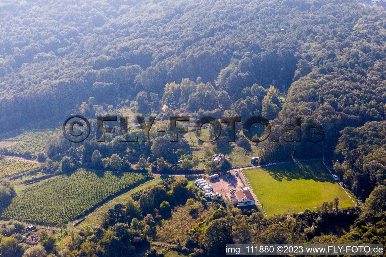 Dörrenbach in the state Rhineland-Palatinate, Germany seen from a drone