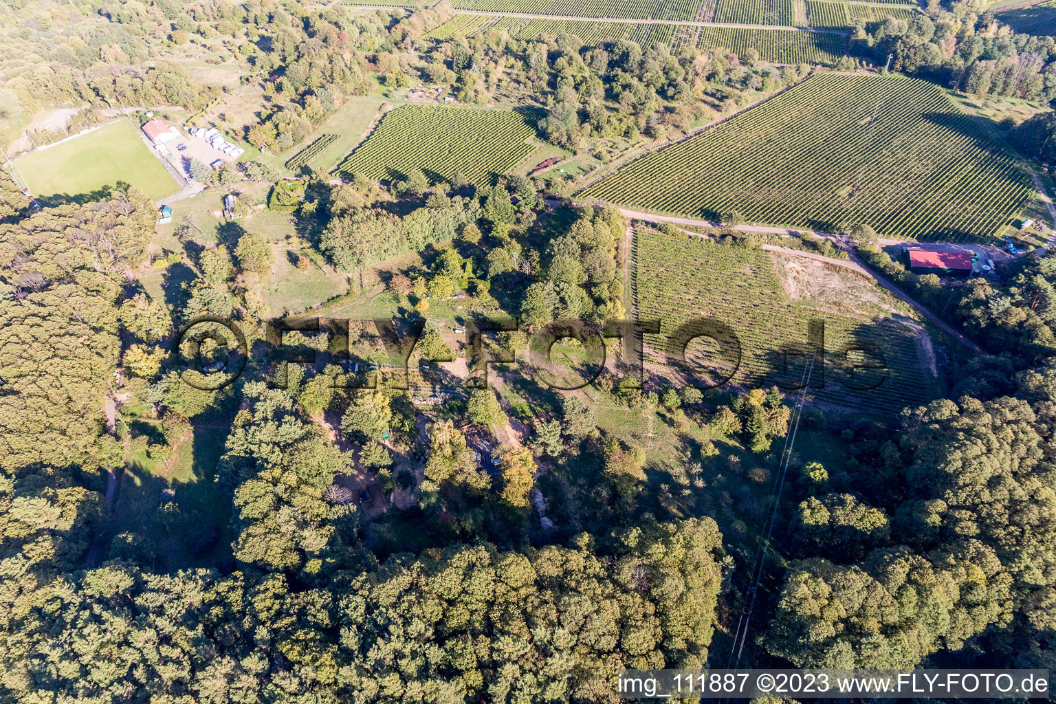 Aerial photograpy of Dörrenbach in the state Rhineland-Palatinate, Germany