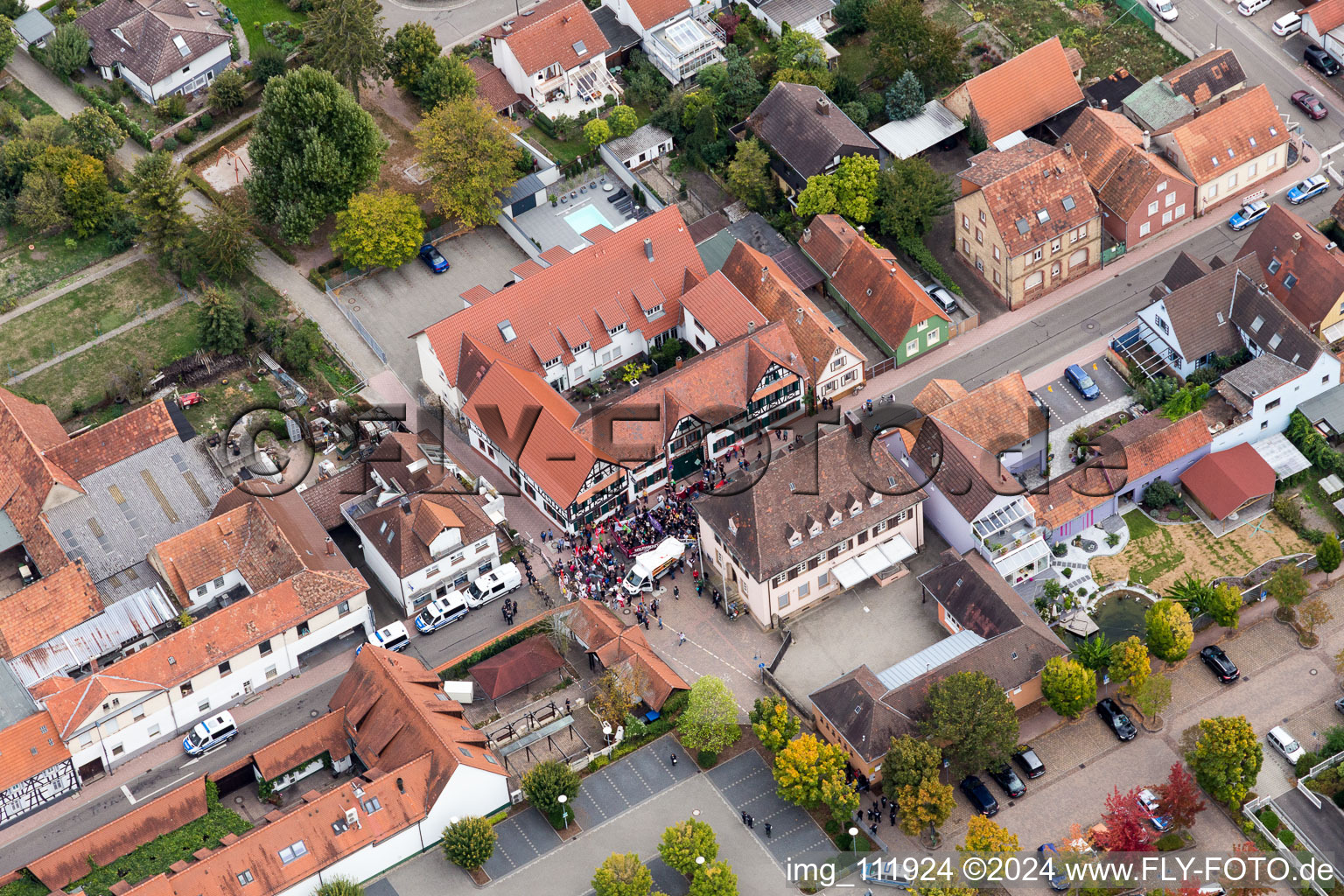 Demo "Women's Alliance Kandel" vs. "AntiFa/We are Kandel/Grandmas against the right in Kandel in the state Rhineland-Palatinate, Germany out of the air