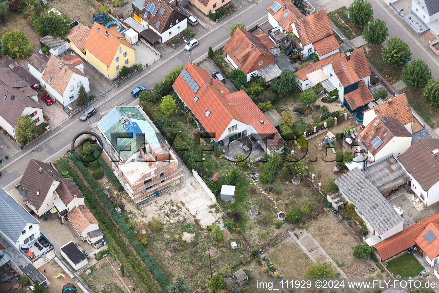 Aerial photograpy of Settlement in Kandel in the state Rhineland-Palatinate, Germany