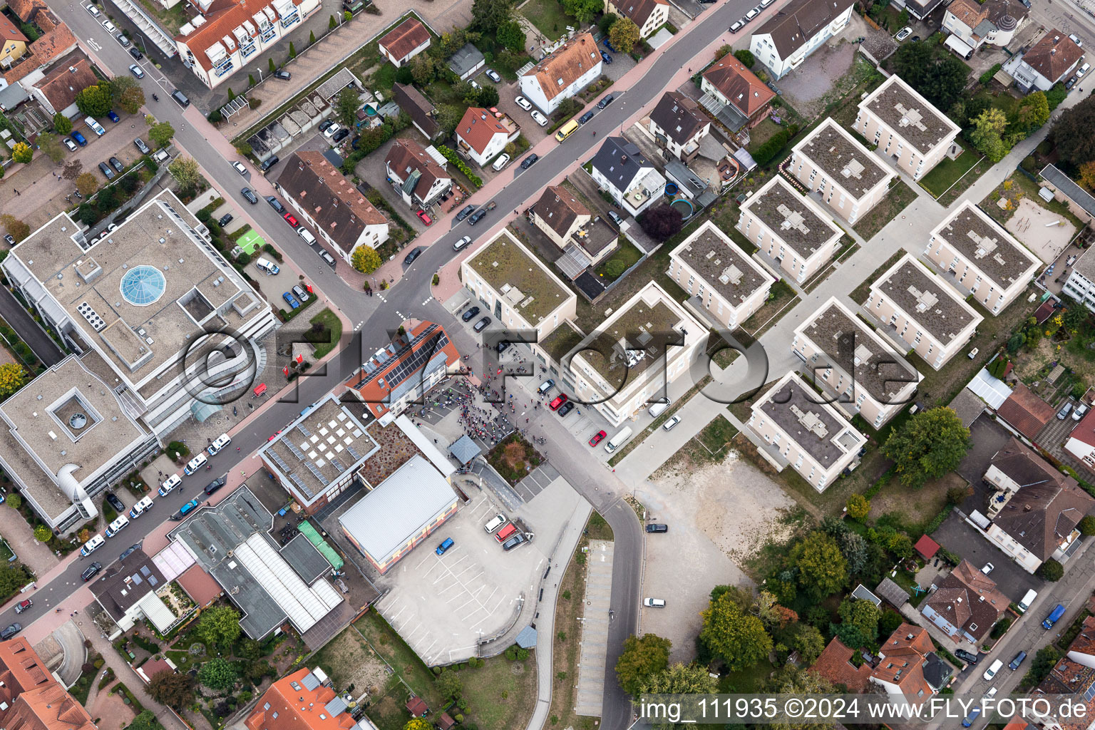 Bird's eye view of Kandel in the state Rhineland-Palatinate, Germany