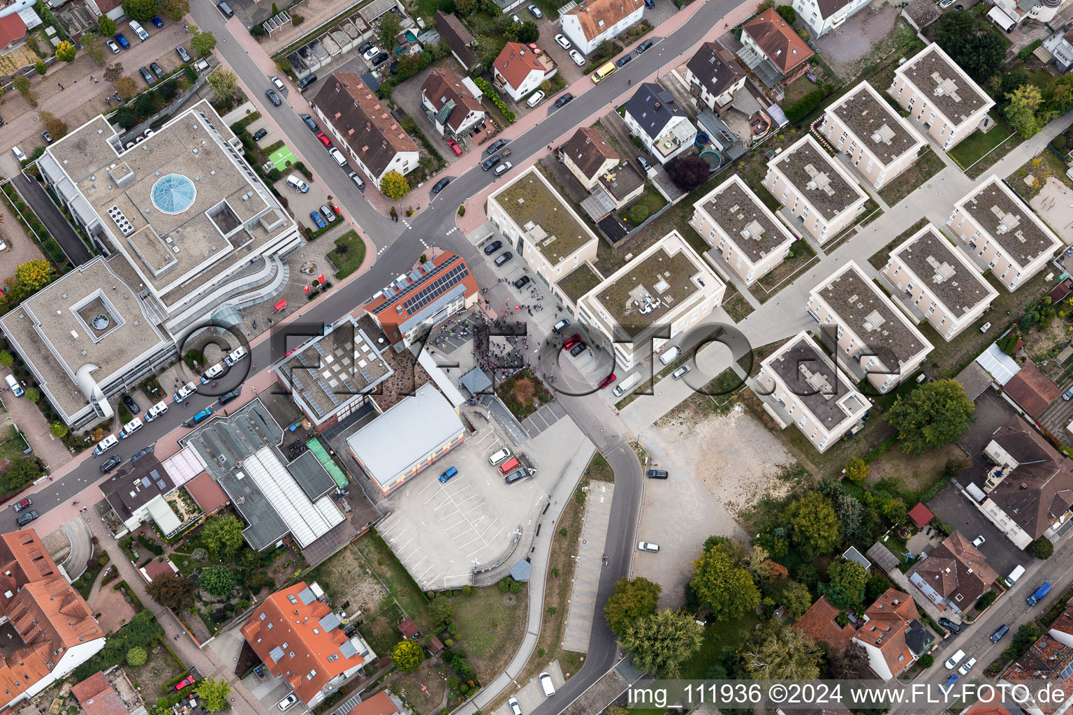 Kandel in the state Rhineland-Palatinate, Germany viewn from the air