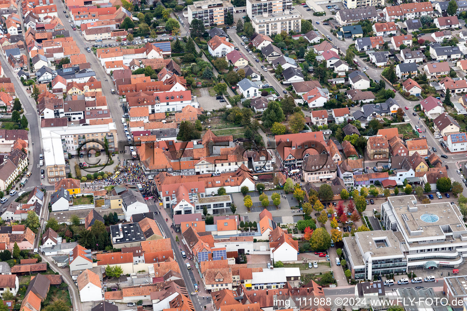 Oblique view of Kandel in the state Rhineland-Palatinate, Germany